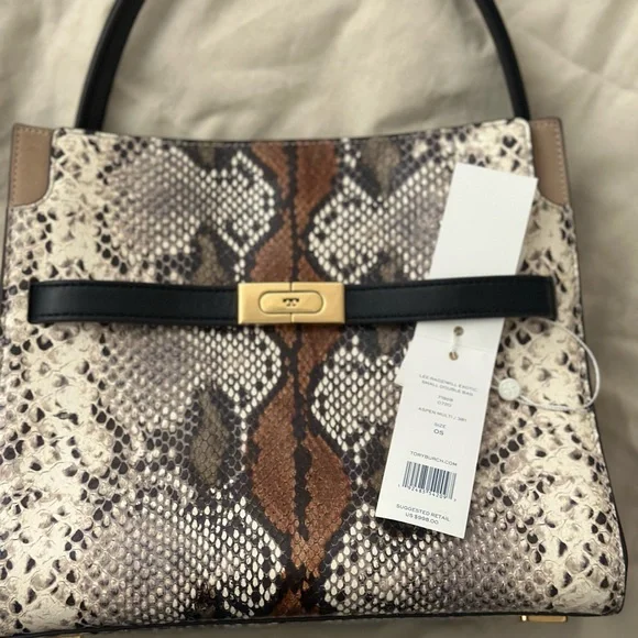 Tory Burch Lee Radziwill Exotic Small Double Bag - Picture 9 of 14